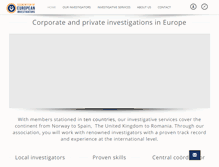 Tablet Screenshot of eu-investigations.com
